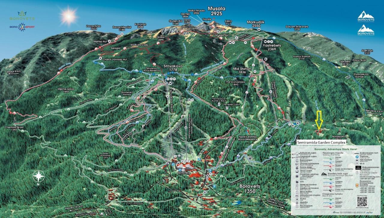 Borovets Ski&Spa Studio - Semiramida Garden A16 Eksteriør billede